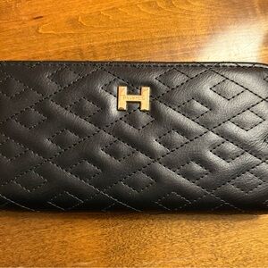 Halston Heritage Black Quilted Wallet
